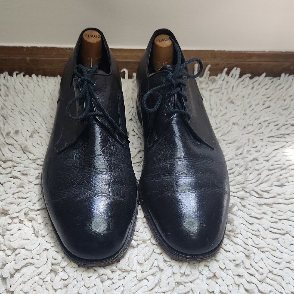 Florsheim Black Oxford Shoes Classic Lace-Up Design